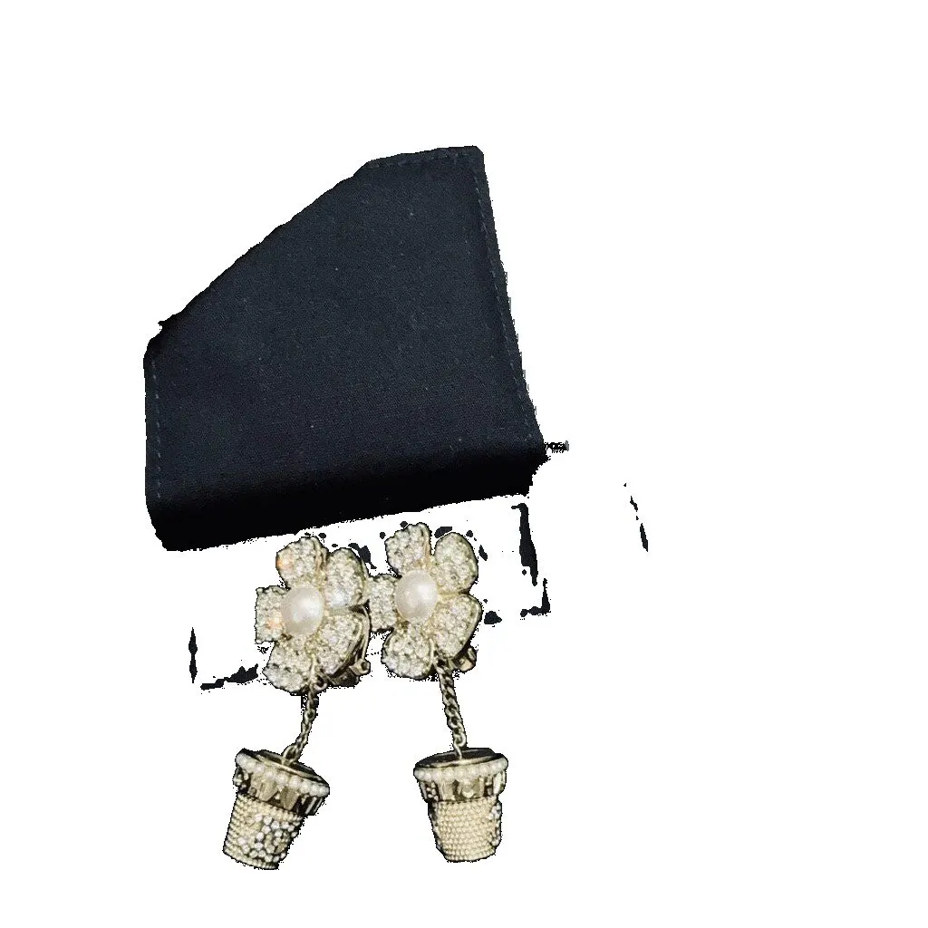 Chanel Crystal Earrings MultiColor Crystal Never worn - Front View