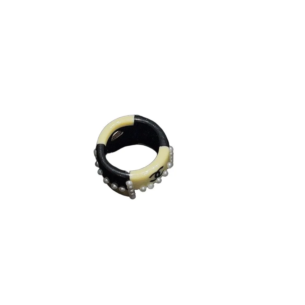Chanel Plastic Ring MultiColor Plastic Good - Front View