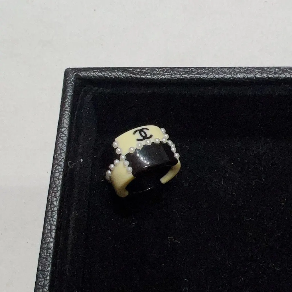 Chanel Plastic Ring MultiColor Plastic Good - Back View