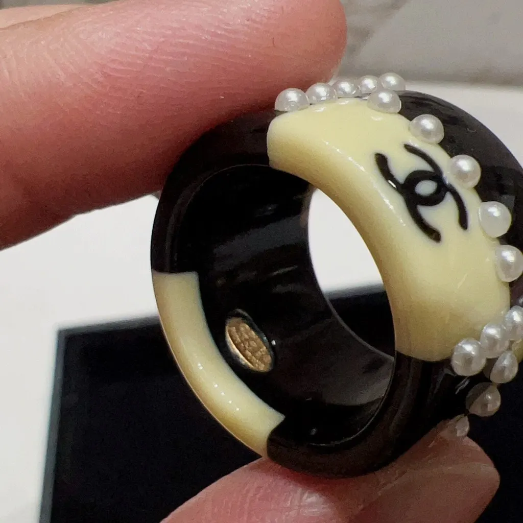 Chanel Plastic Ring MultiColor Plastic Good - Model View