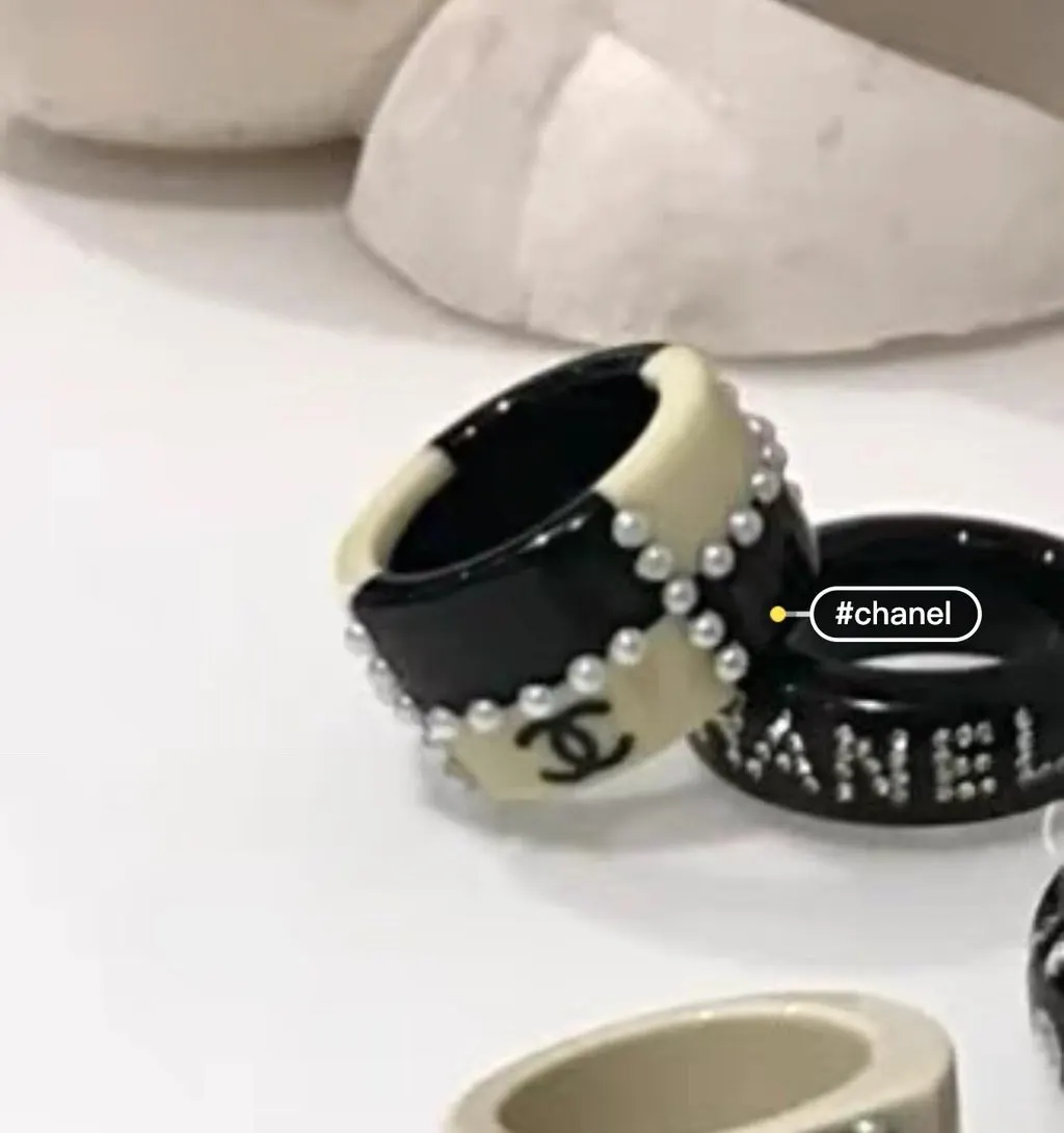 Chanel Plastic Ring MultiColor Plastic Good - Box View