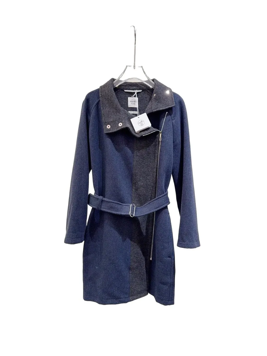 Hermes Navy Cotton Coat Navy Cotton Never worn, with tag - Front View