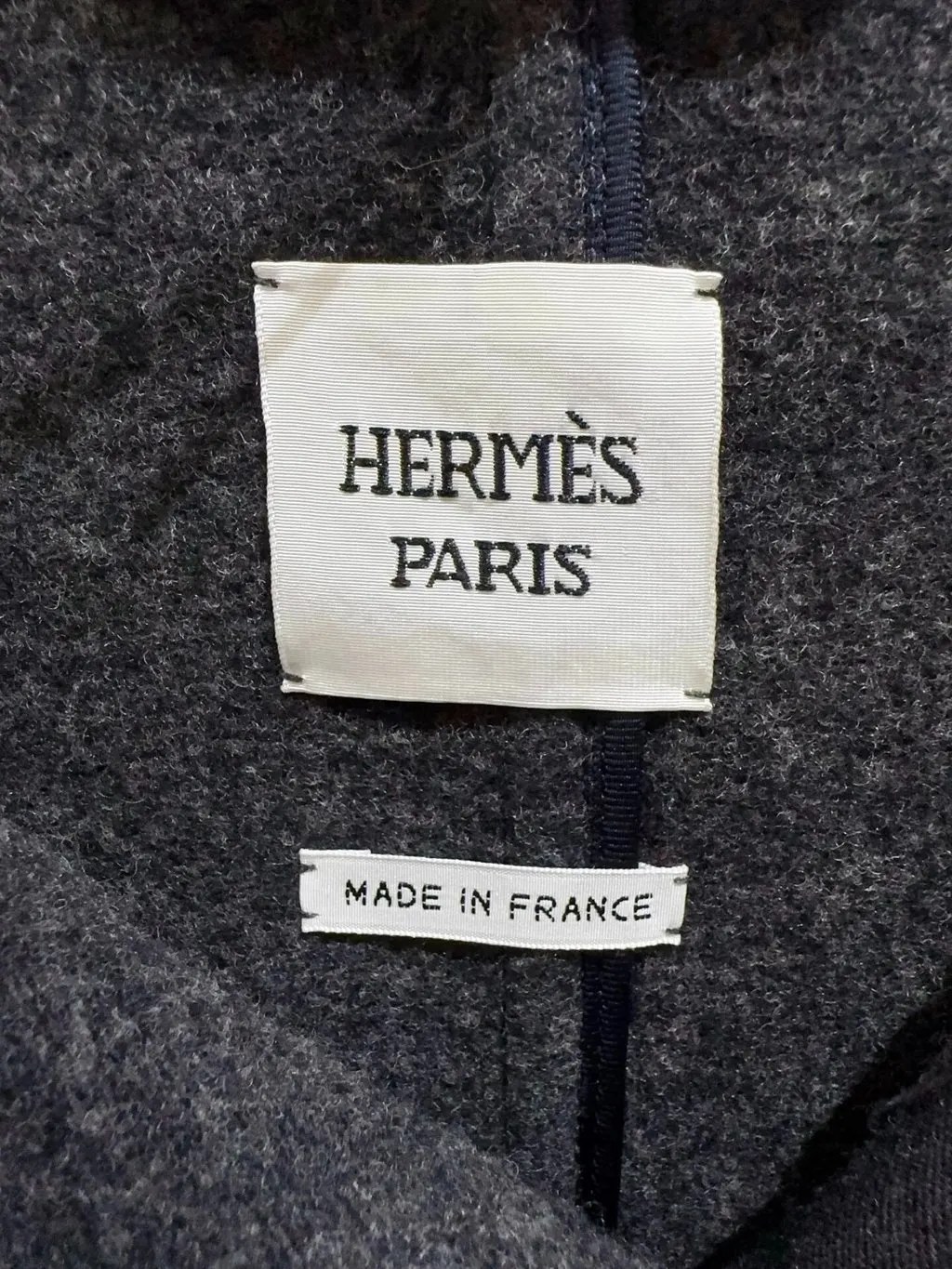 Hermes Navy Cotton Coat Navy Cotton Never worn, with tag - Inside View