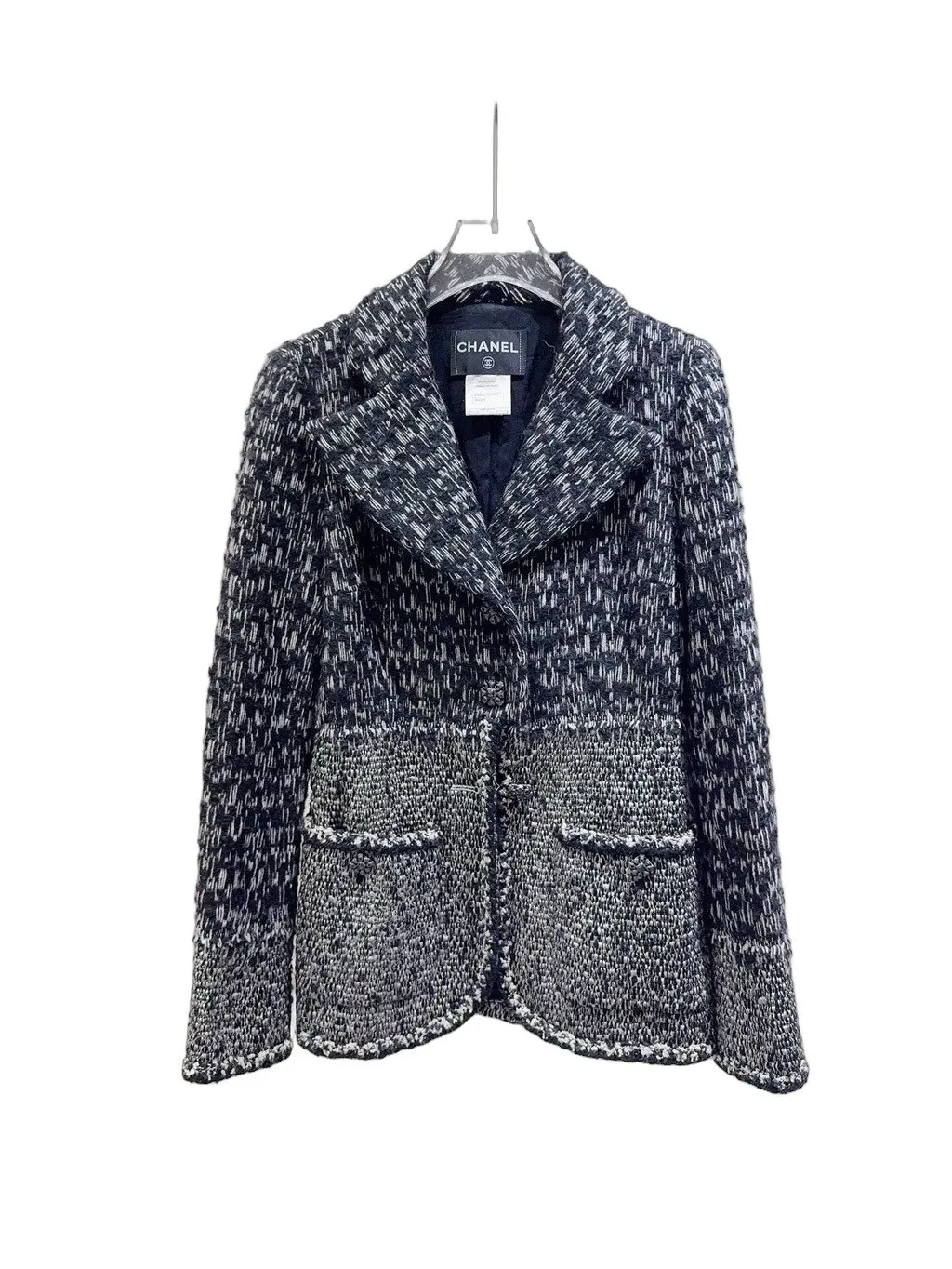 Chanel Tweed Jacket MultiColor Tweed Very good - Front View