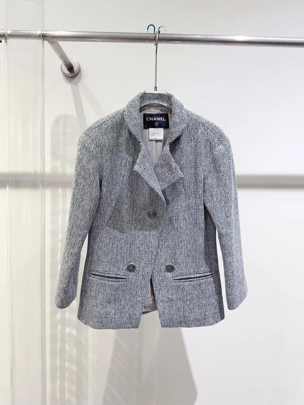 Chanel Tweed Jacket MultiColor Tweed Very good - Back View
