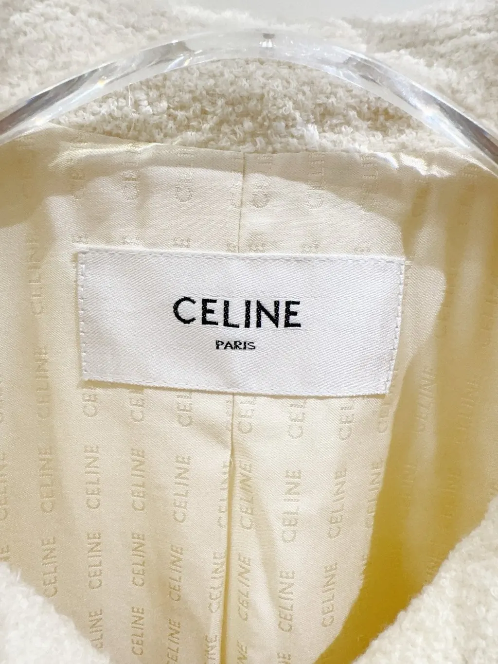 Celine Ecru Wool Jacket Ecru Wool Never worn - Back View