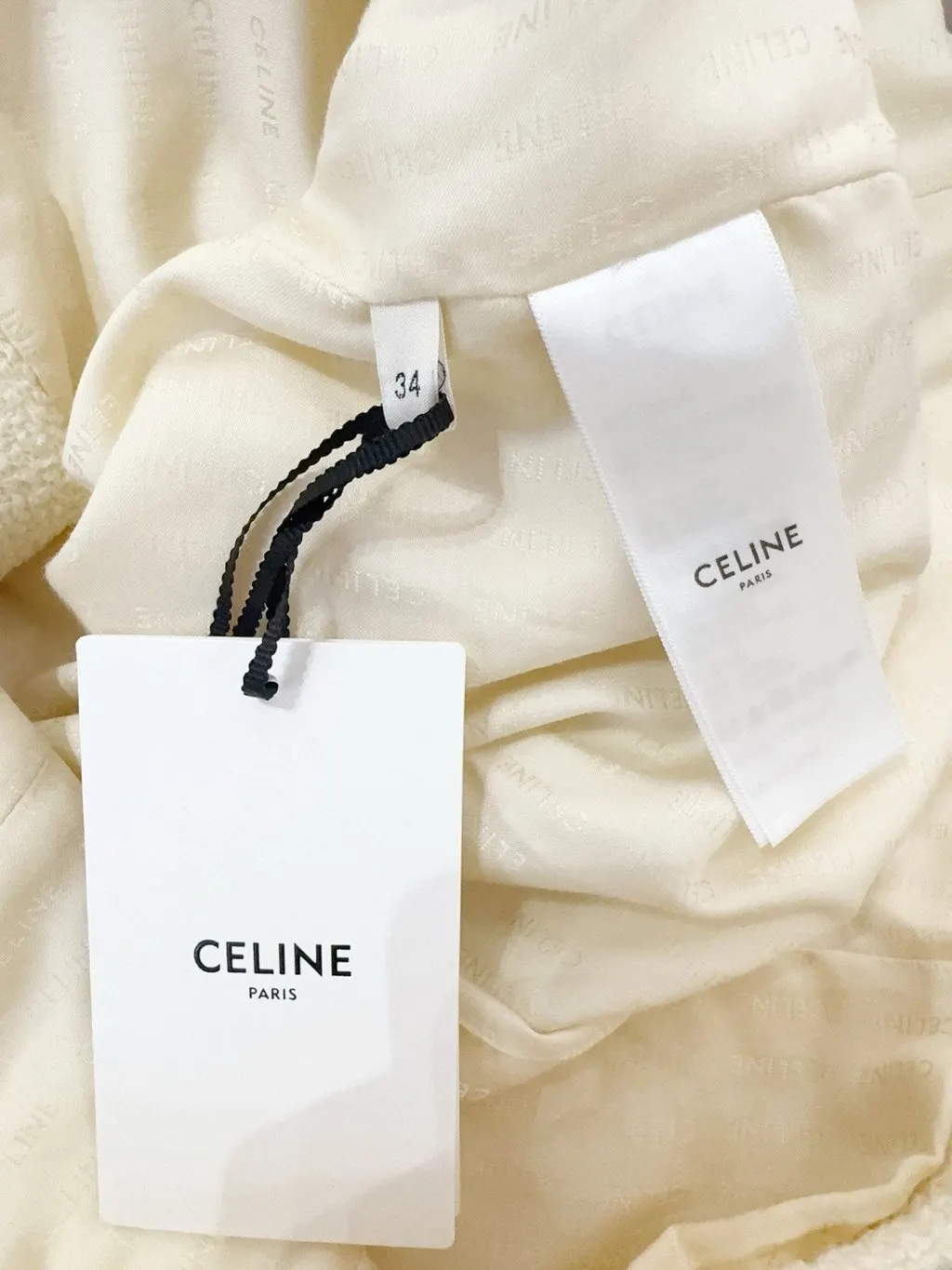 Celine Ecru Wool Jacket Ecru Wool Never worn - Box View