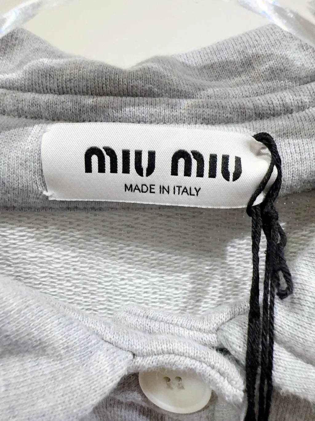 Miu Miu Grey Cotton Knitwear Grey Cotton Never worn, with tag - Inside View