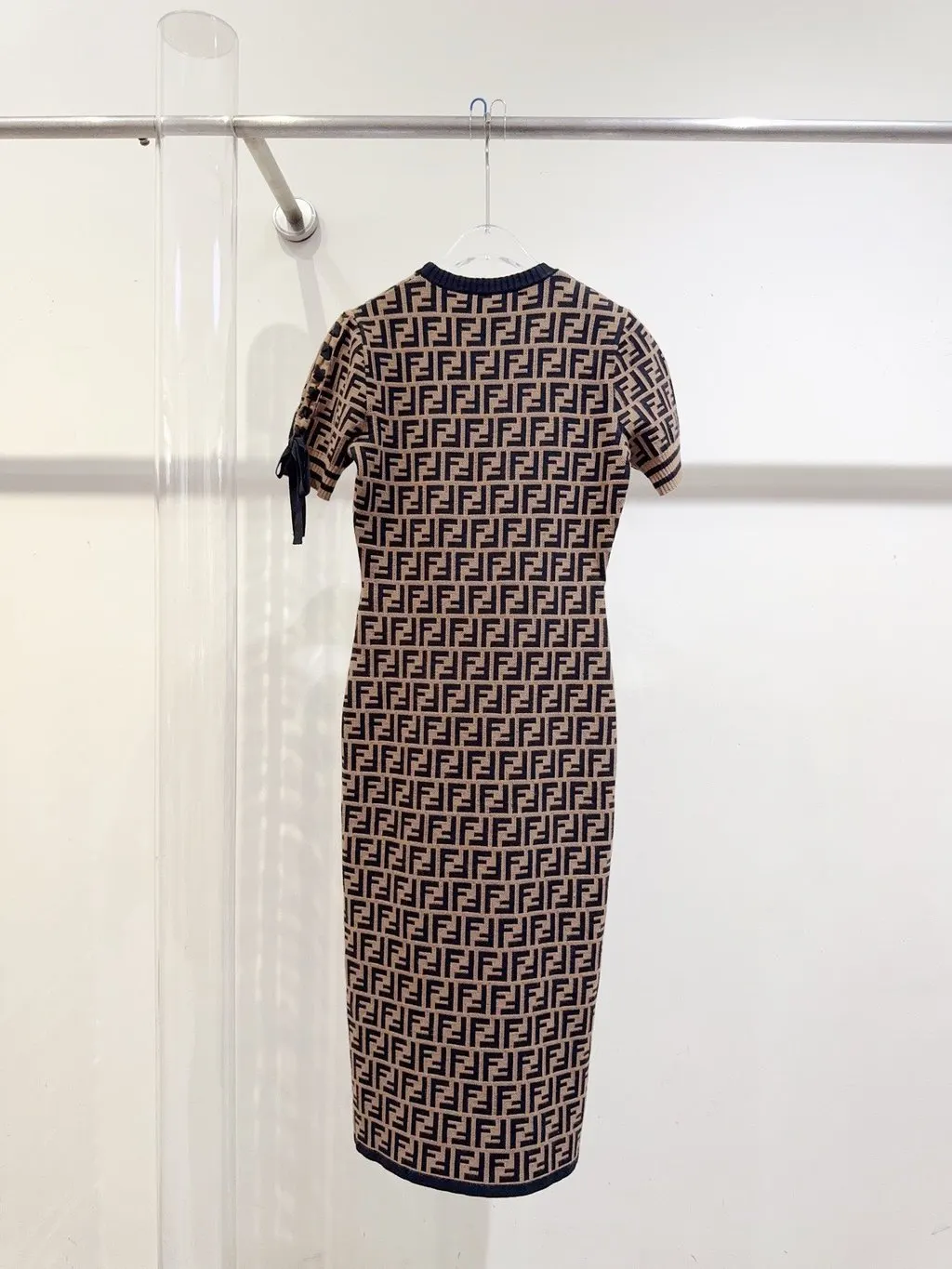 Fendi Brown Wool Dress Brown Wool Never worn, with tag - Inside View
