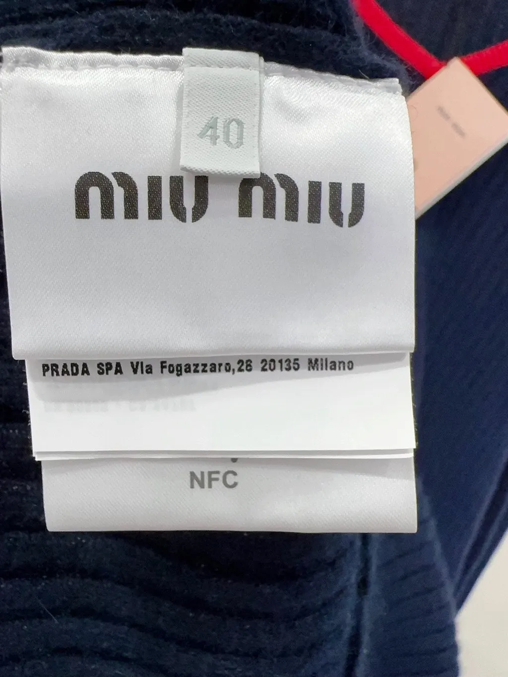 Miu Miu Navy Wool Knitwear Navy Wool Very good - Inside View