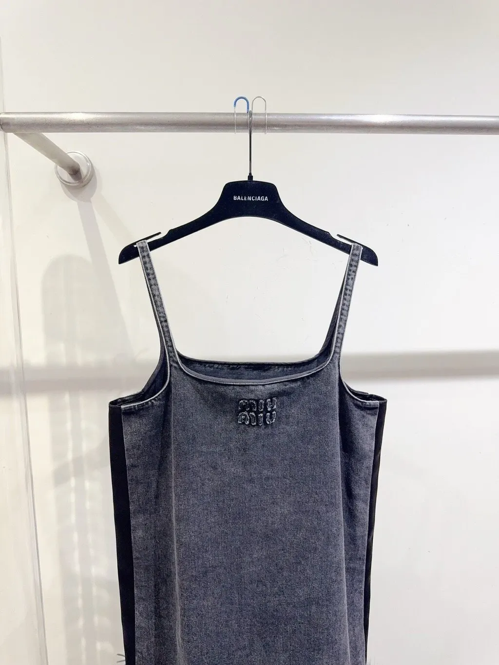 Miu Miu Blue Denim Dress Blue Denim Never worn - Back View