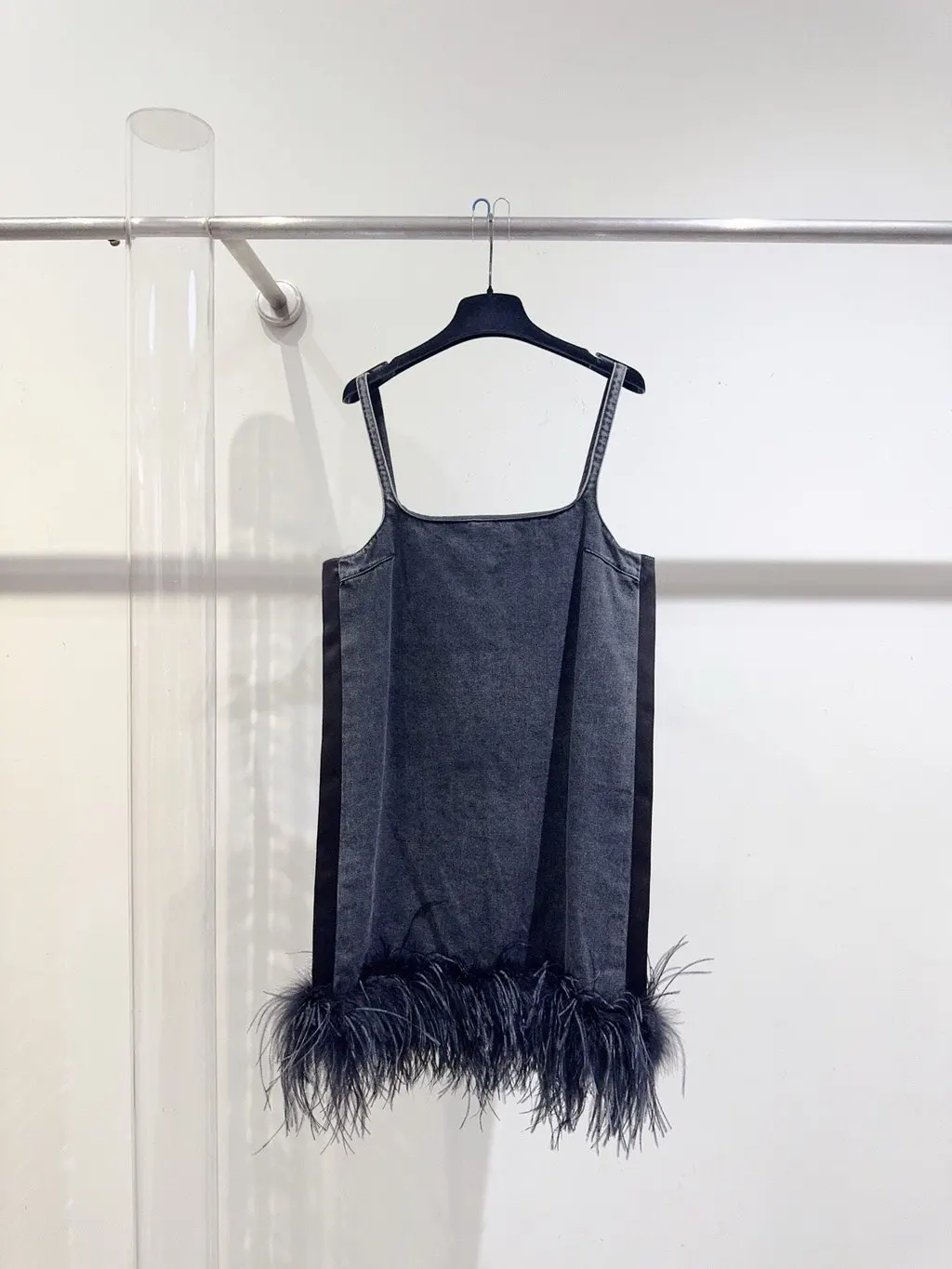 Miu Miu Blue Denim Dress Blue Denim Never worn - Inside View