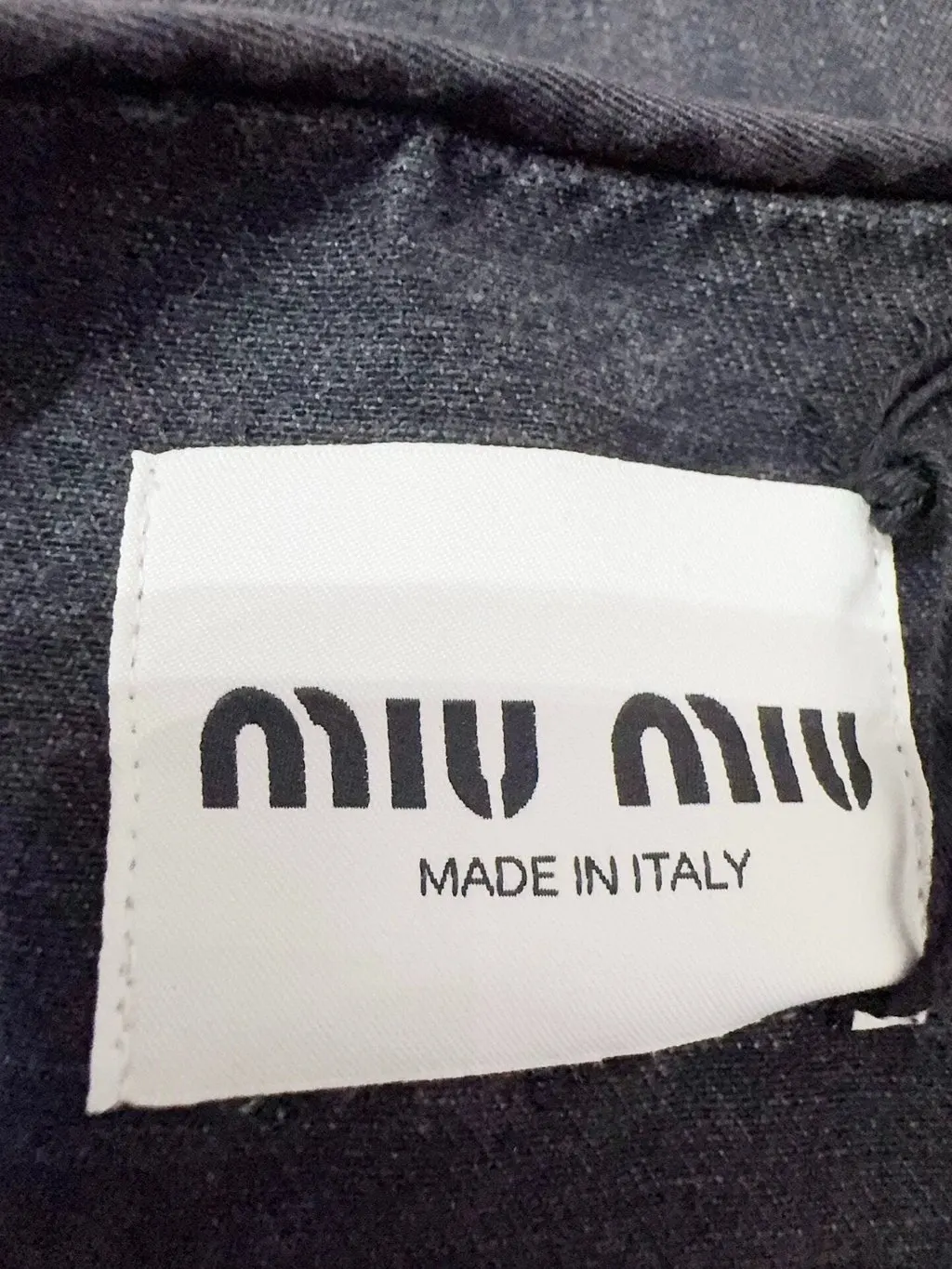 Miu Miu Blue Denim Dress Blue Denim Never worn - Model View
