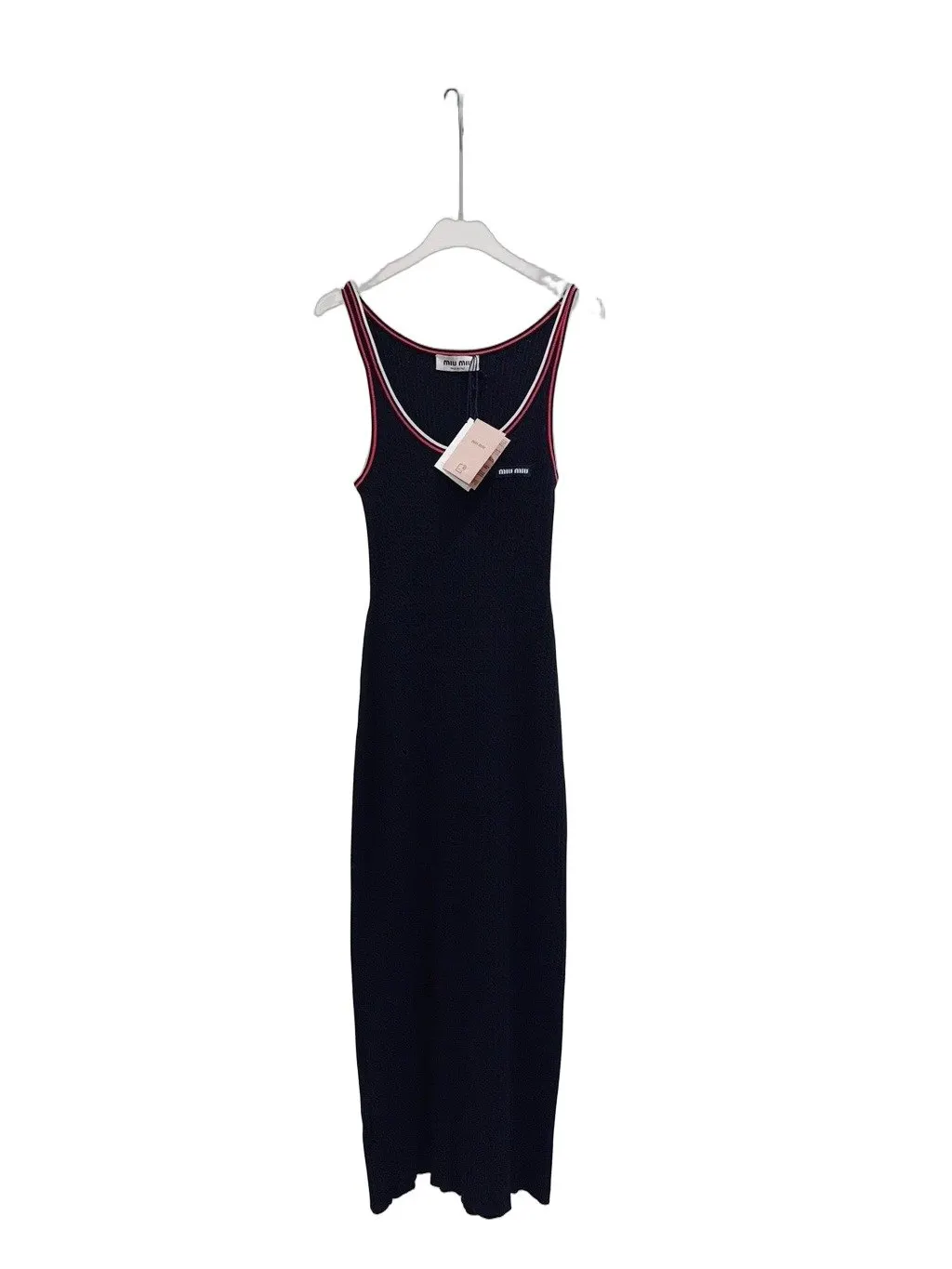 Miu Miu Navy Wool Dress Navy Wool Very good - Front View