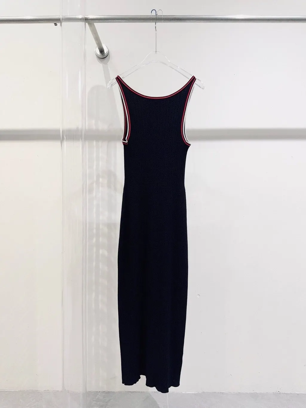Miu Miu Navy Wool Dress Navy Wool Very good - Model View