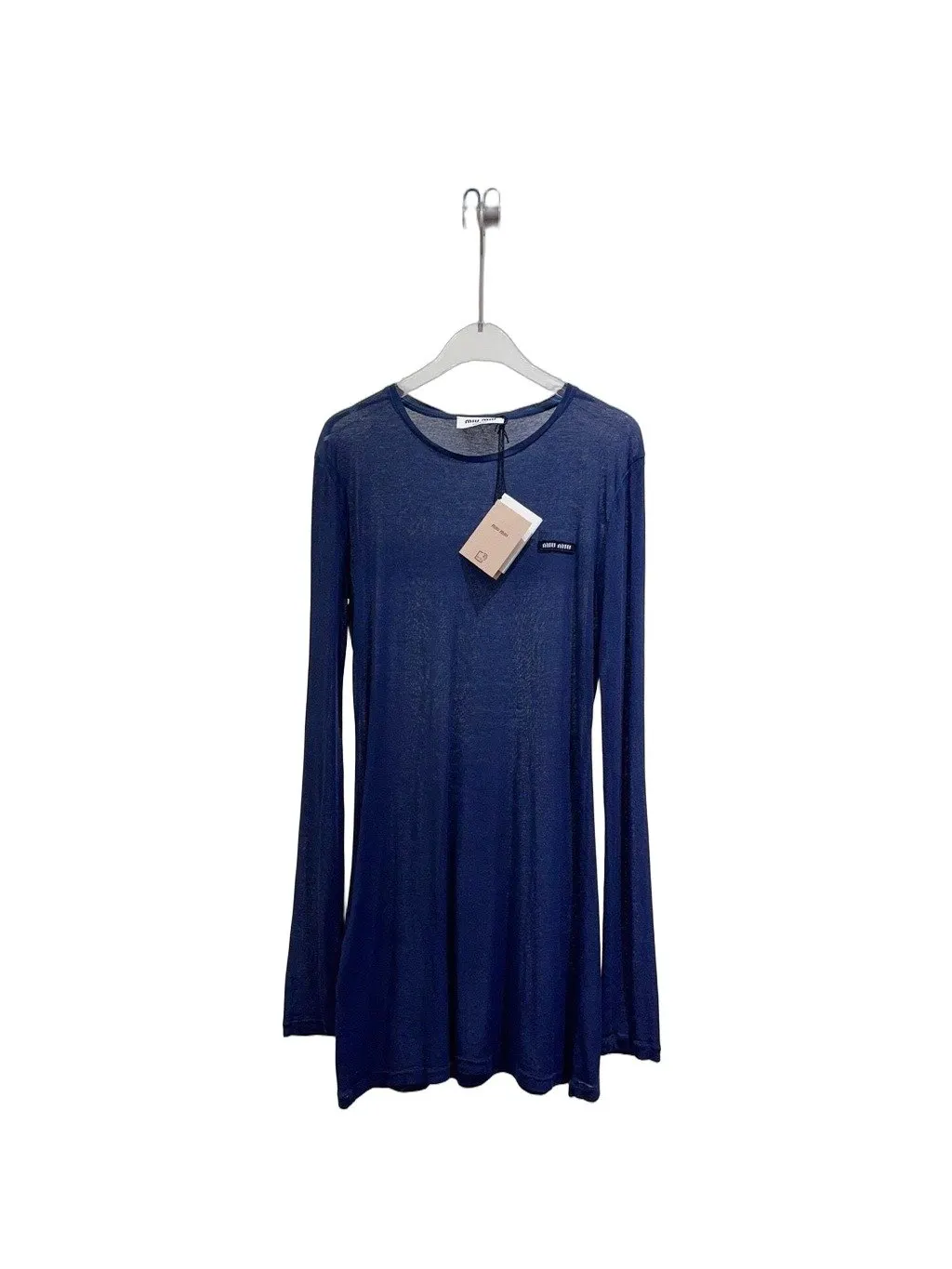 Miu Miu Navy Cotton Top Navy Cotton Never worn - Front View
