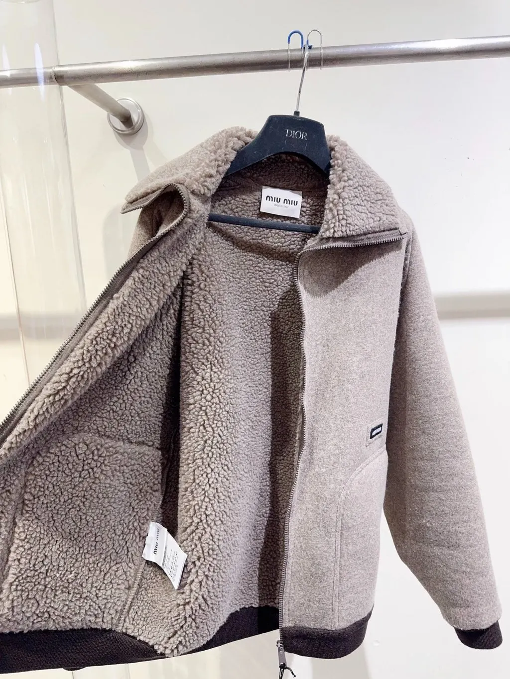 Miu Miu Camel Polyester Jacket Camel Polyester Never worn, with tag - Box View