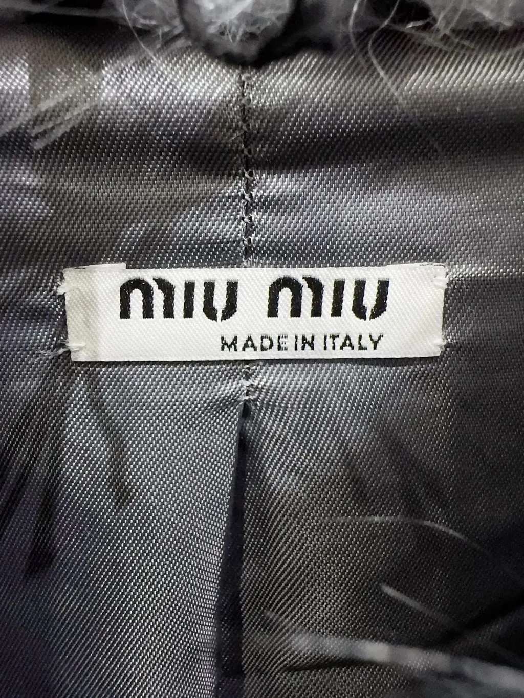 Miu Miu Grey Fur Coat Grey Fur Never worn, with tag - Back View