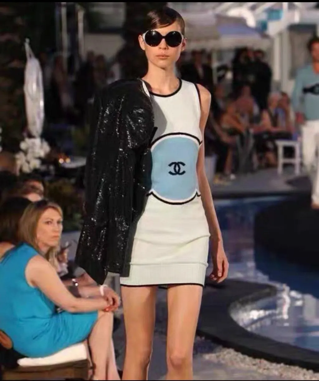 Chanel Cotton Dress MultiColor Cotton Very good - Box View