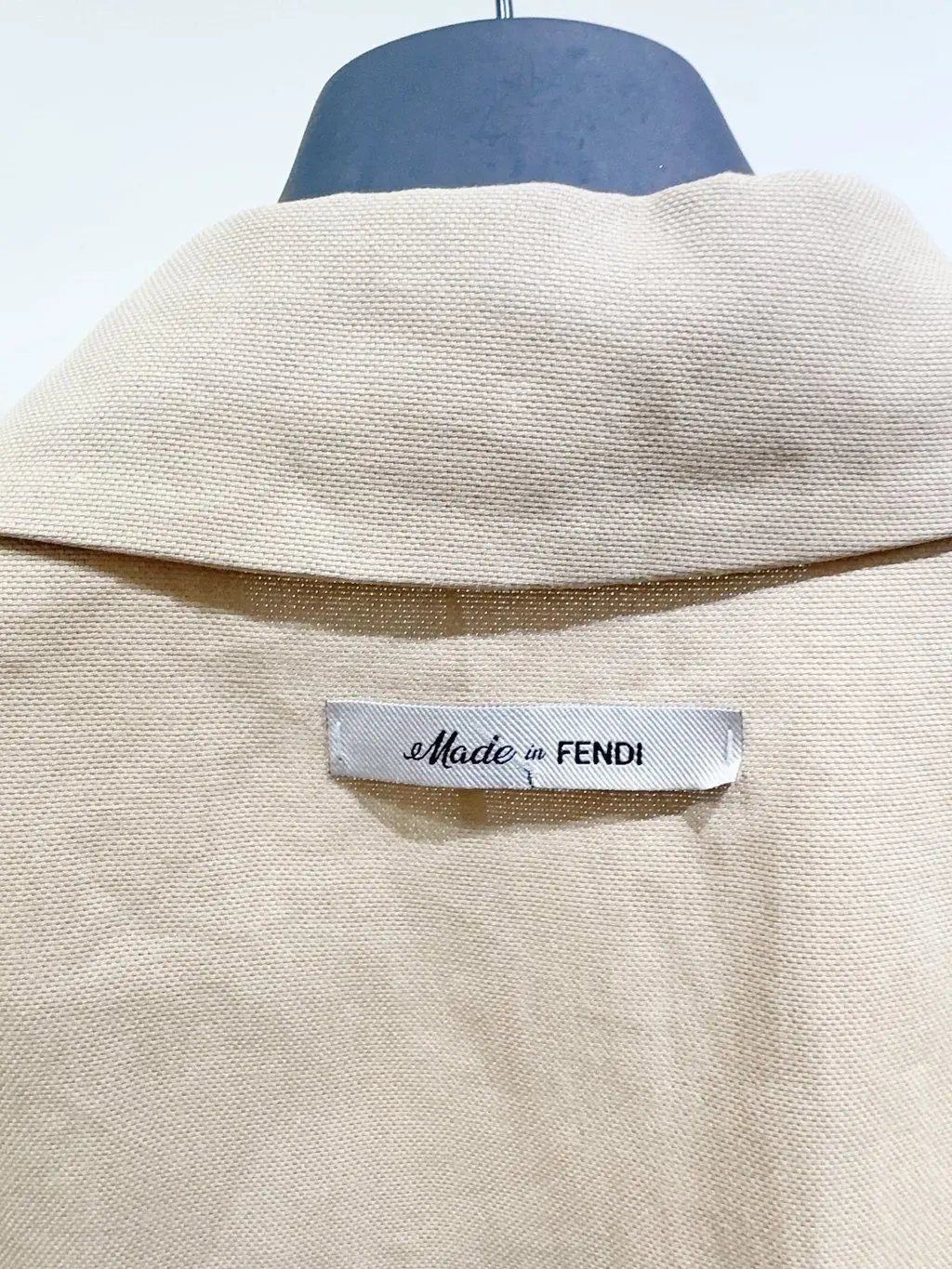 Fendi Camel Wool Coat Camel Wool Never worn, with tag - Model View