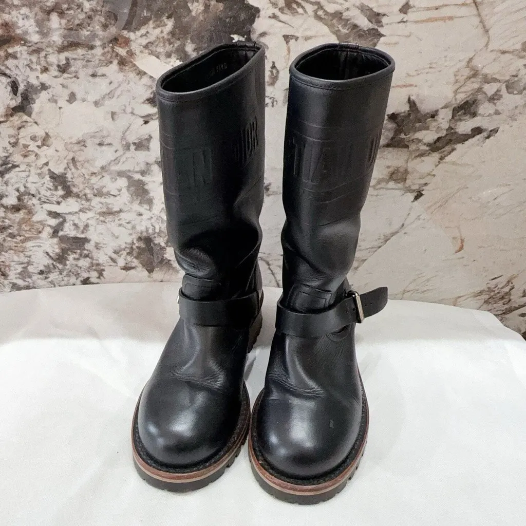 Dior Black Leather Boots Black Leather Very good - Back View