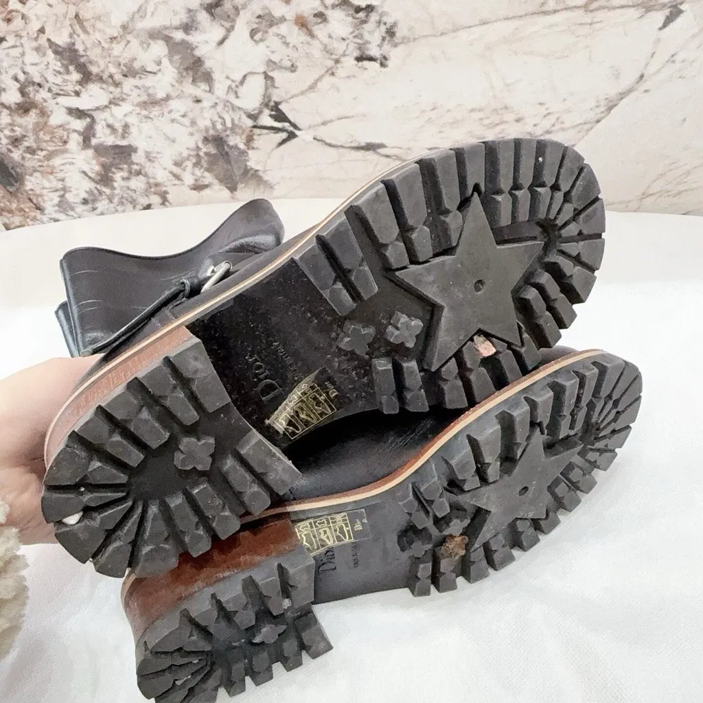 Dior Black Leather Boots Black Leather Very good - Model View