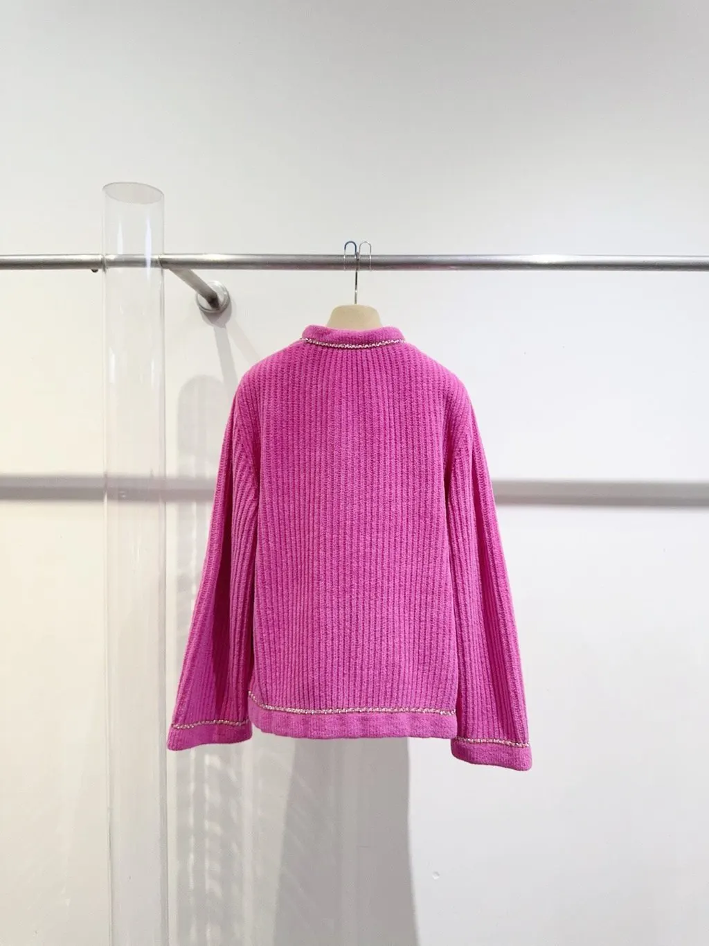 Chanel 22B Pink Velvet Jacket Pink Velvet Very good - Inside View