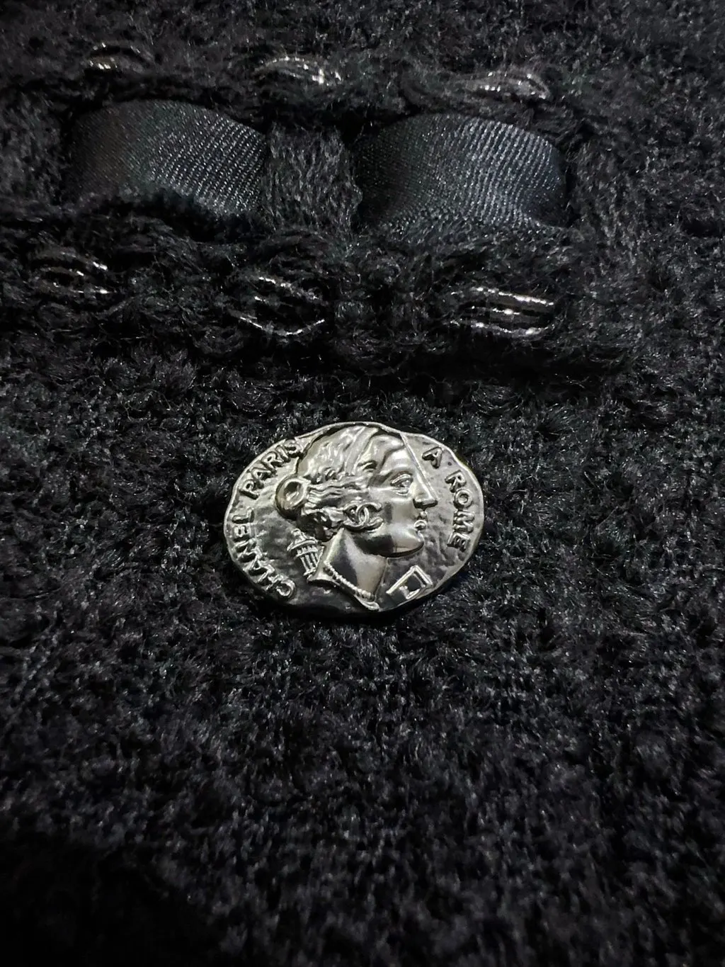 Chanel Navy Tweed Dress Navy Tweed Never worn - Inside View