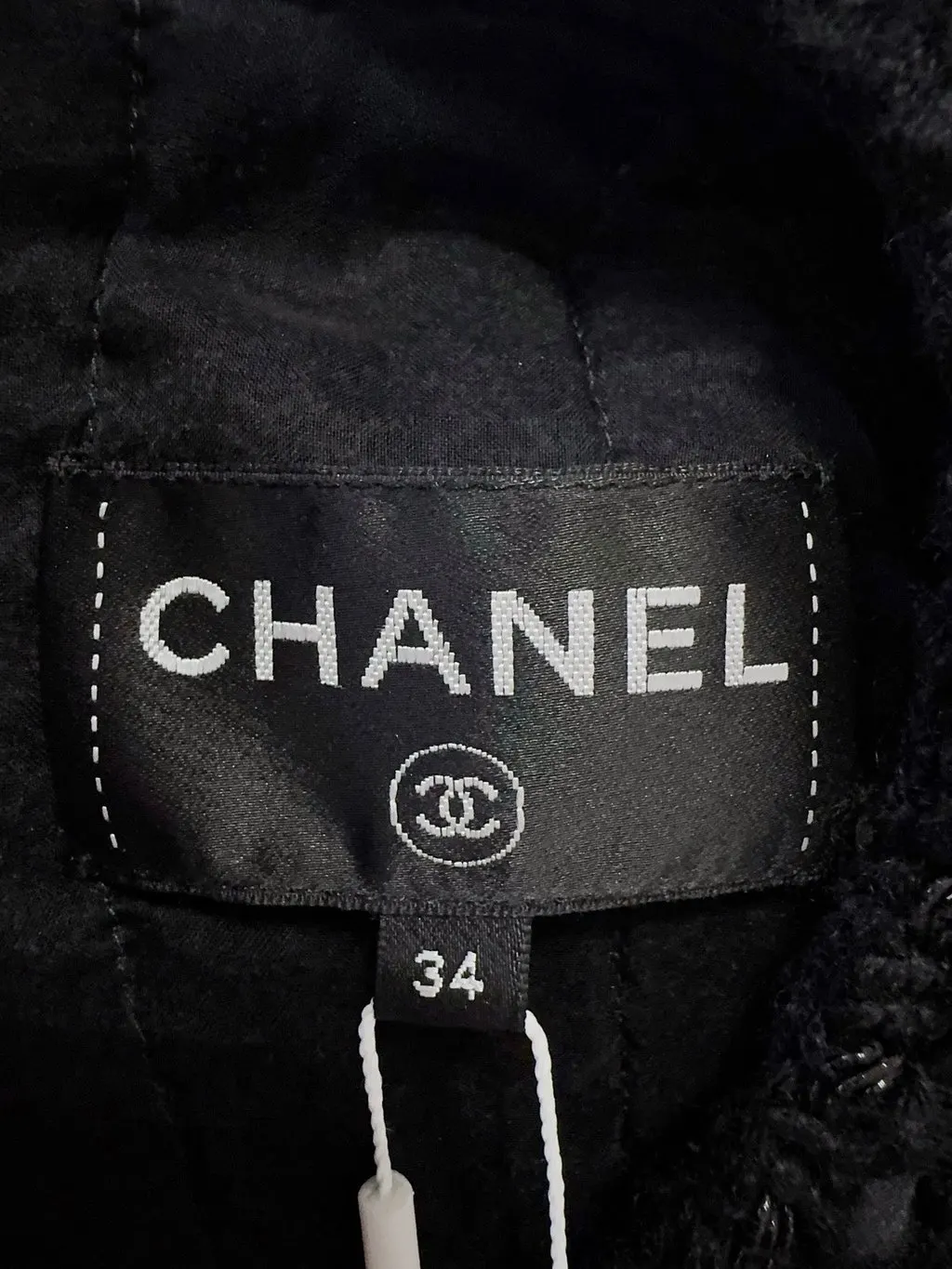 Chanel Navy Tweed Dress Navy Tweed Never worn - Model View