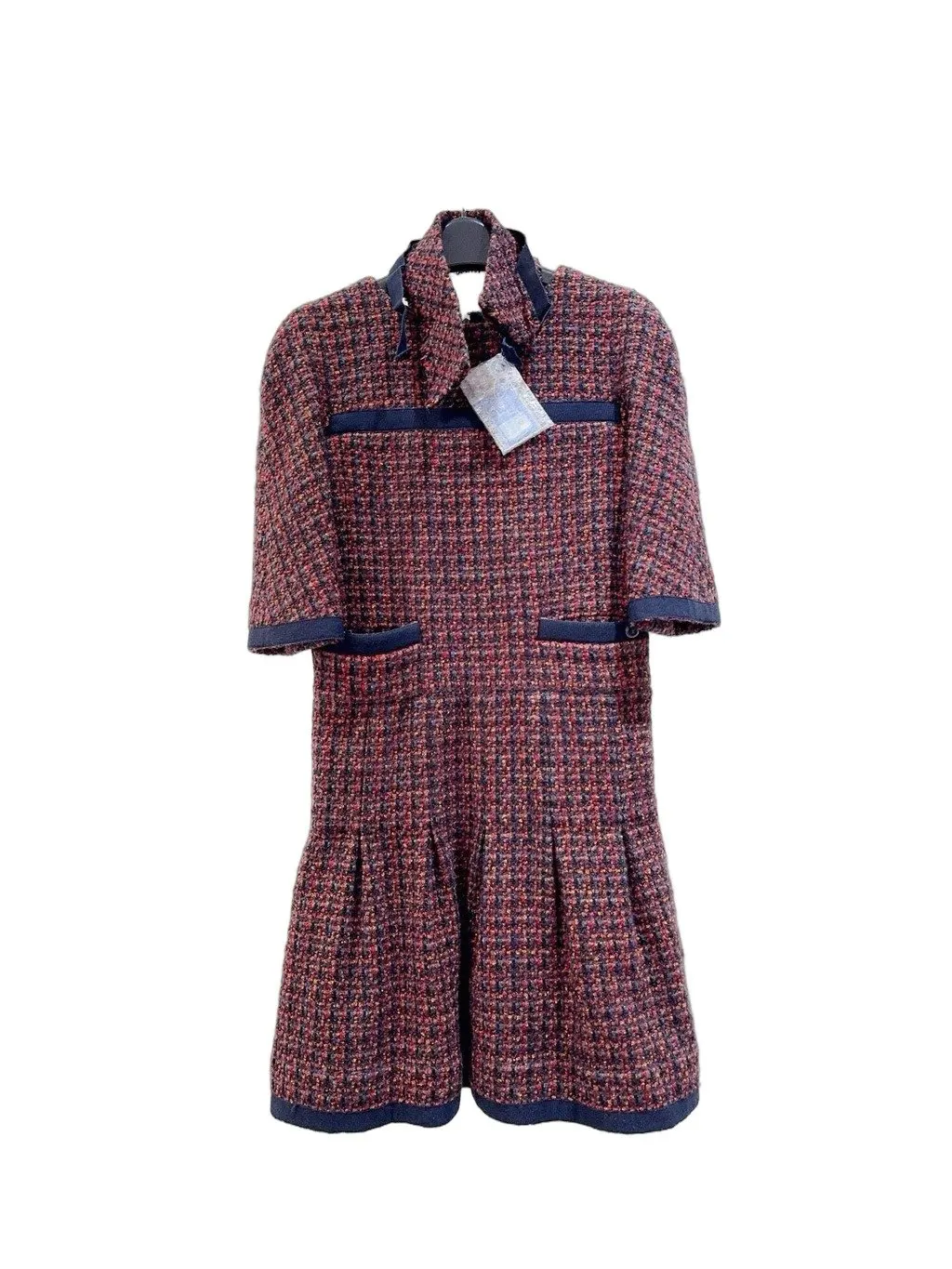 Chanel Tweed Dress MultiColor Tweed Very good - Front View