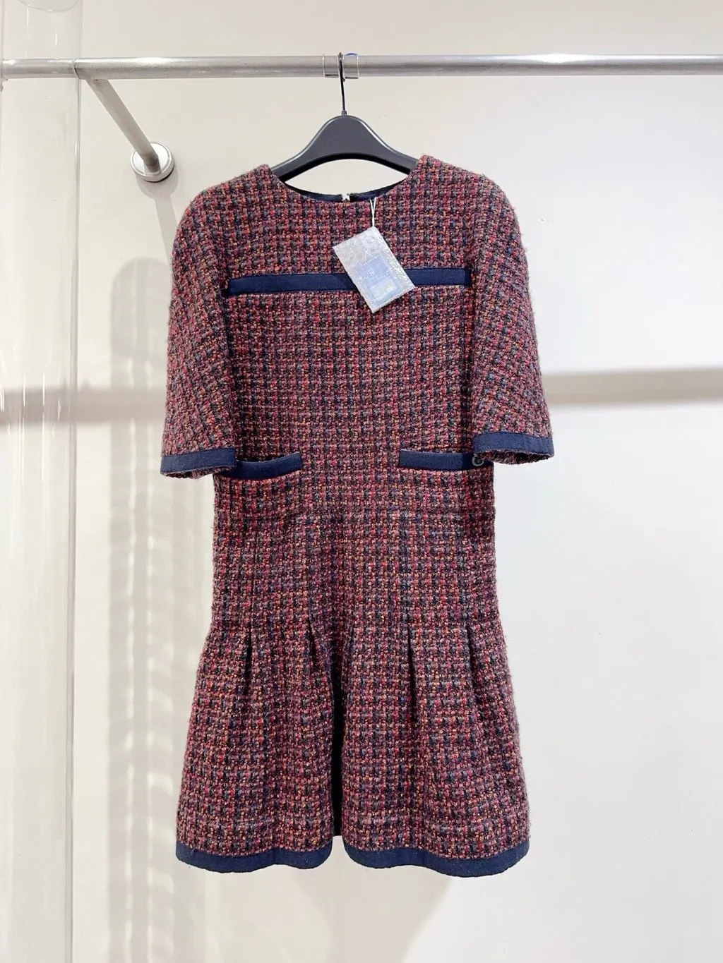 Chanel Tweed Dress MultiColor Tweed Very good - Back View