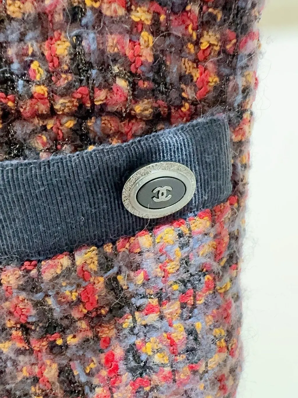 Chanel Tweed Dress MultiColor Tweed Very good - Inside View
