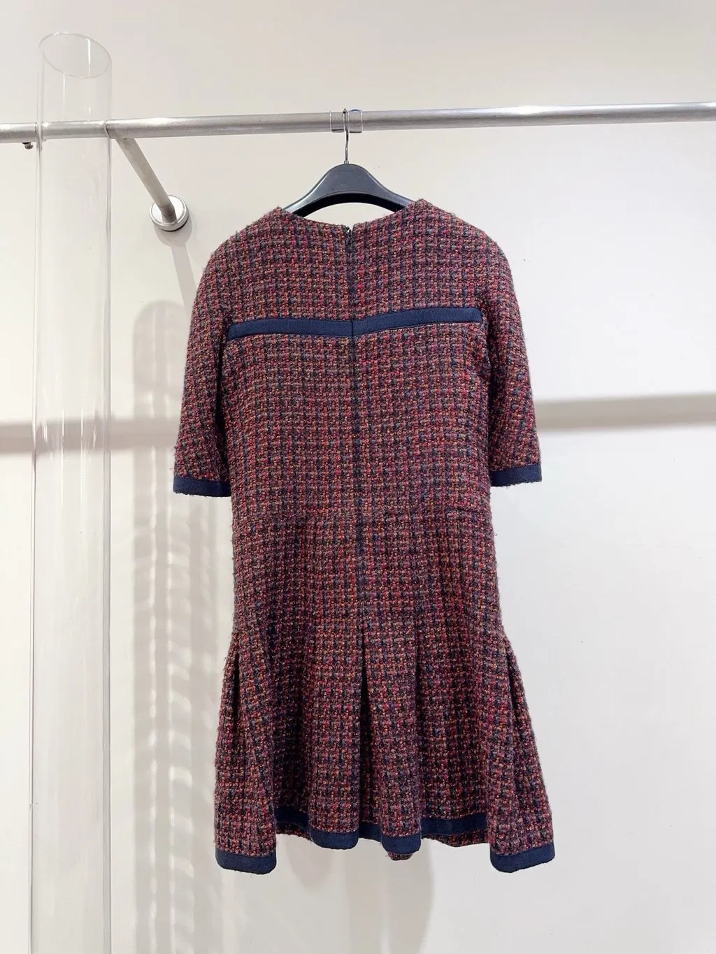 Chanel Tweed Dress MultiColor Tweed Very good - Model View