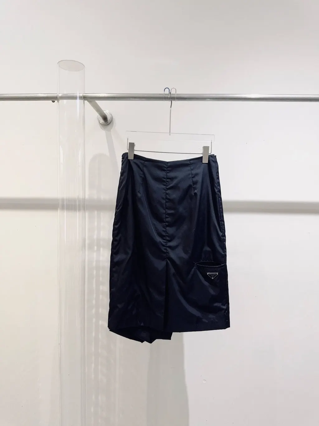 Prada Black Polyamide Skirt Black Polyamide Never worn - Back View
