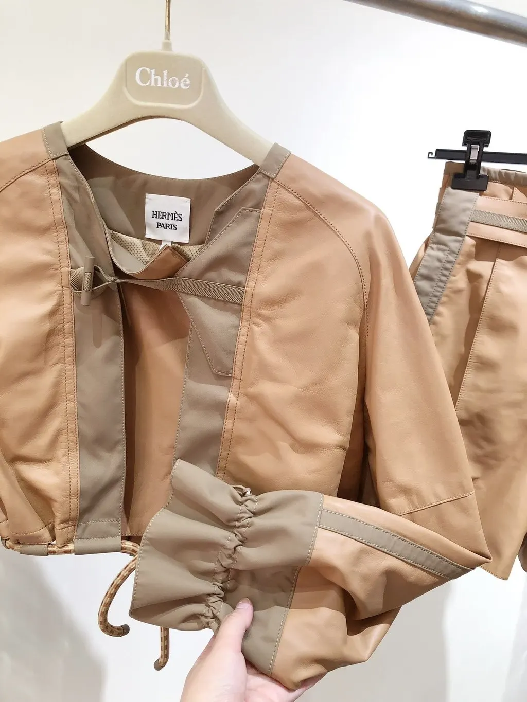 Hermès Camel Leather Jacket Camel Leather Never worn, with tag - Inside View