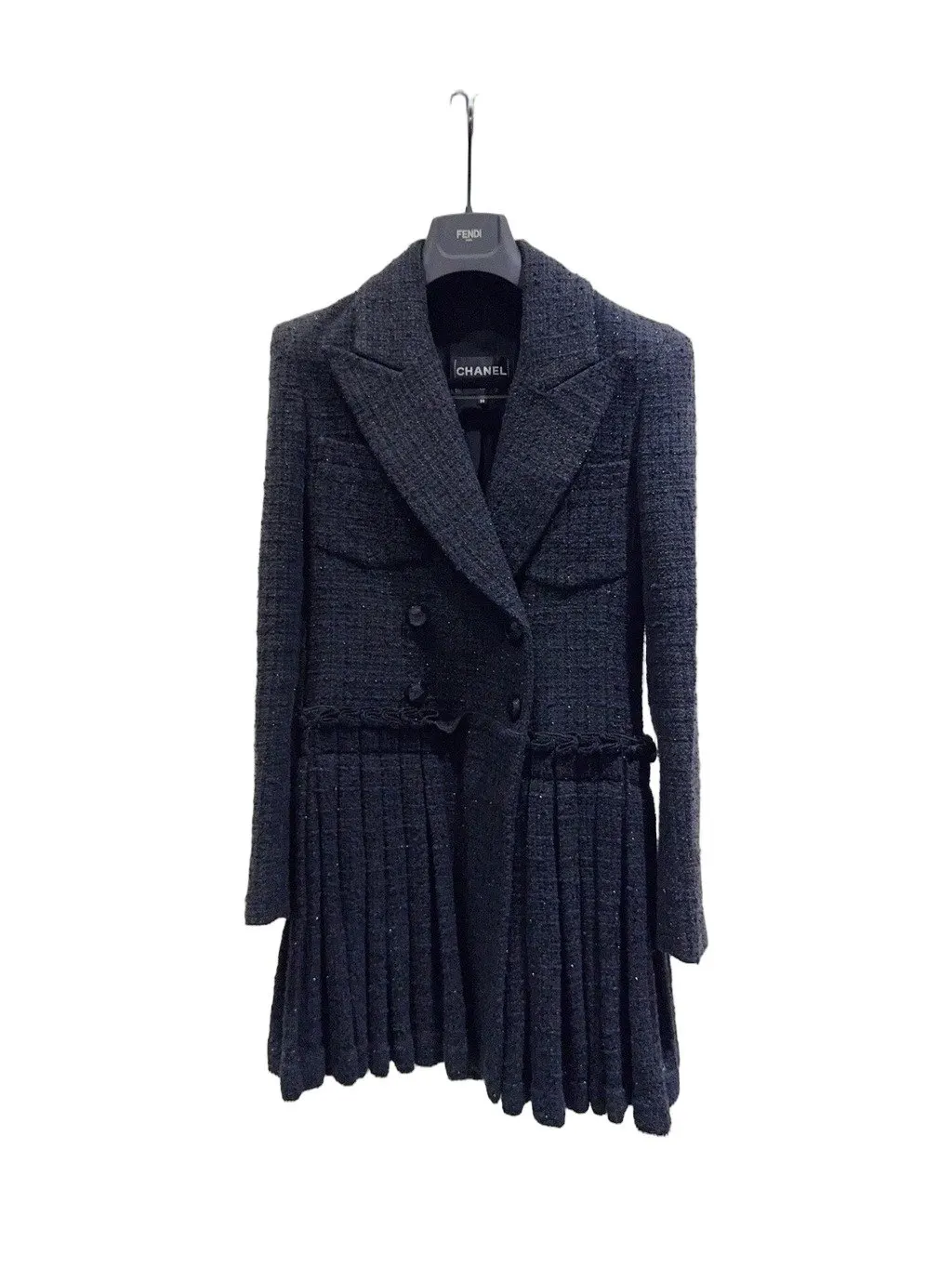 Chanel Rooftop Navy Tweed Jacket Navy Tweed Very good - Front View