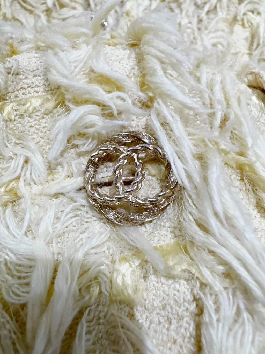 Chanel Yellow Tweed Jacket Yellow Tweed Very good - Inside View