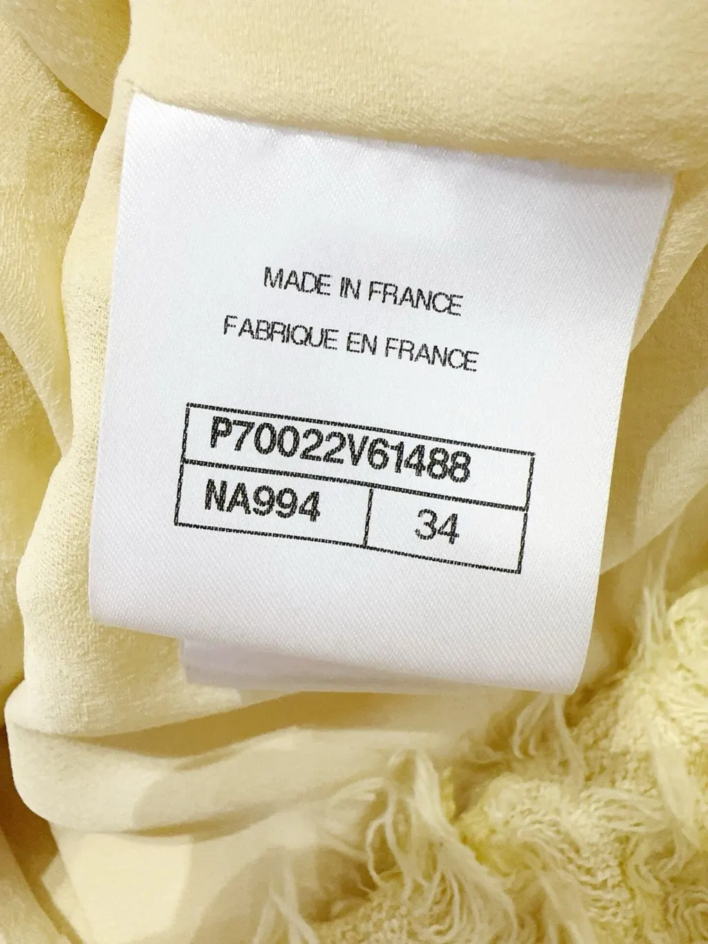 Chanel Yellow Tweed Jacket Yellow Tweed Very good - Box View