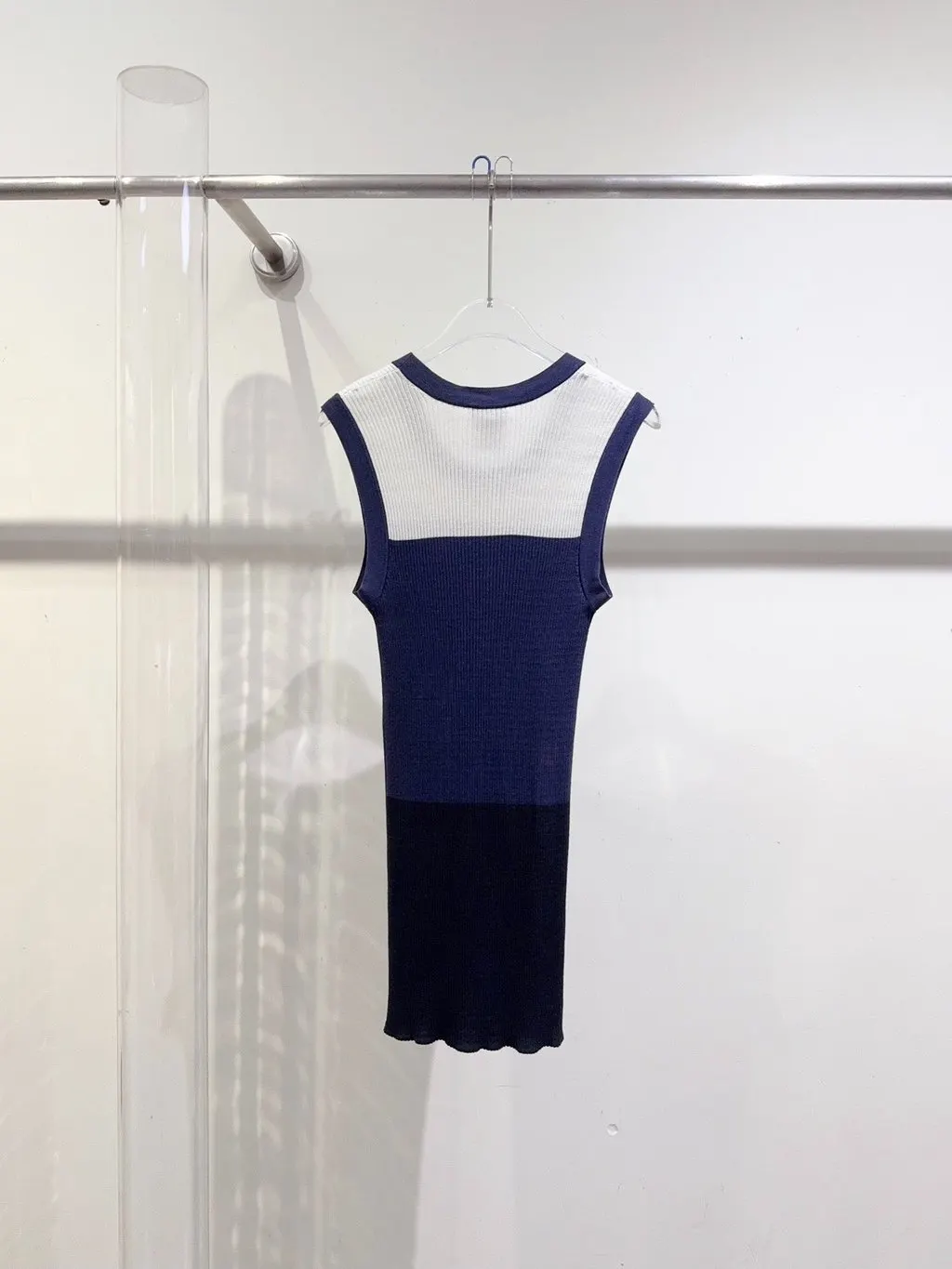 Chanel Navy Cotton Top Navy Cotton Very good - Inside View