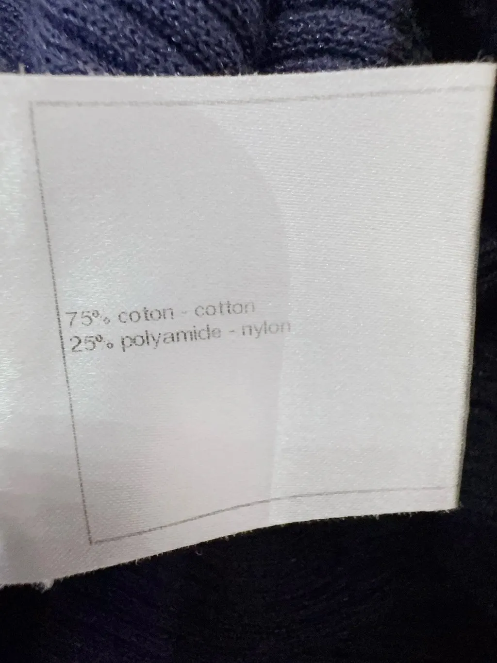 Chanel Navy Cotton Top Navy Cotton Very good - Model View