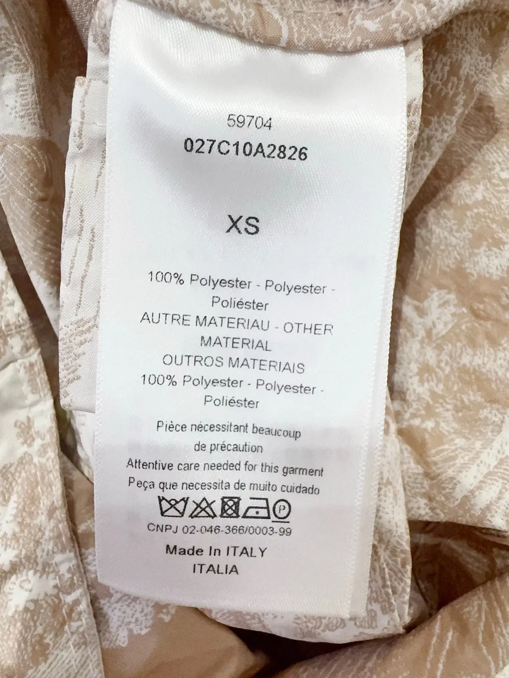 Dior Polyamide Jacket MultiColor Polyamide Never worn - Box View