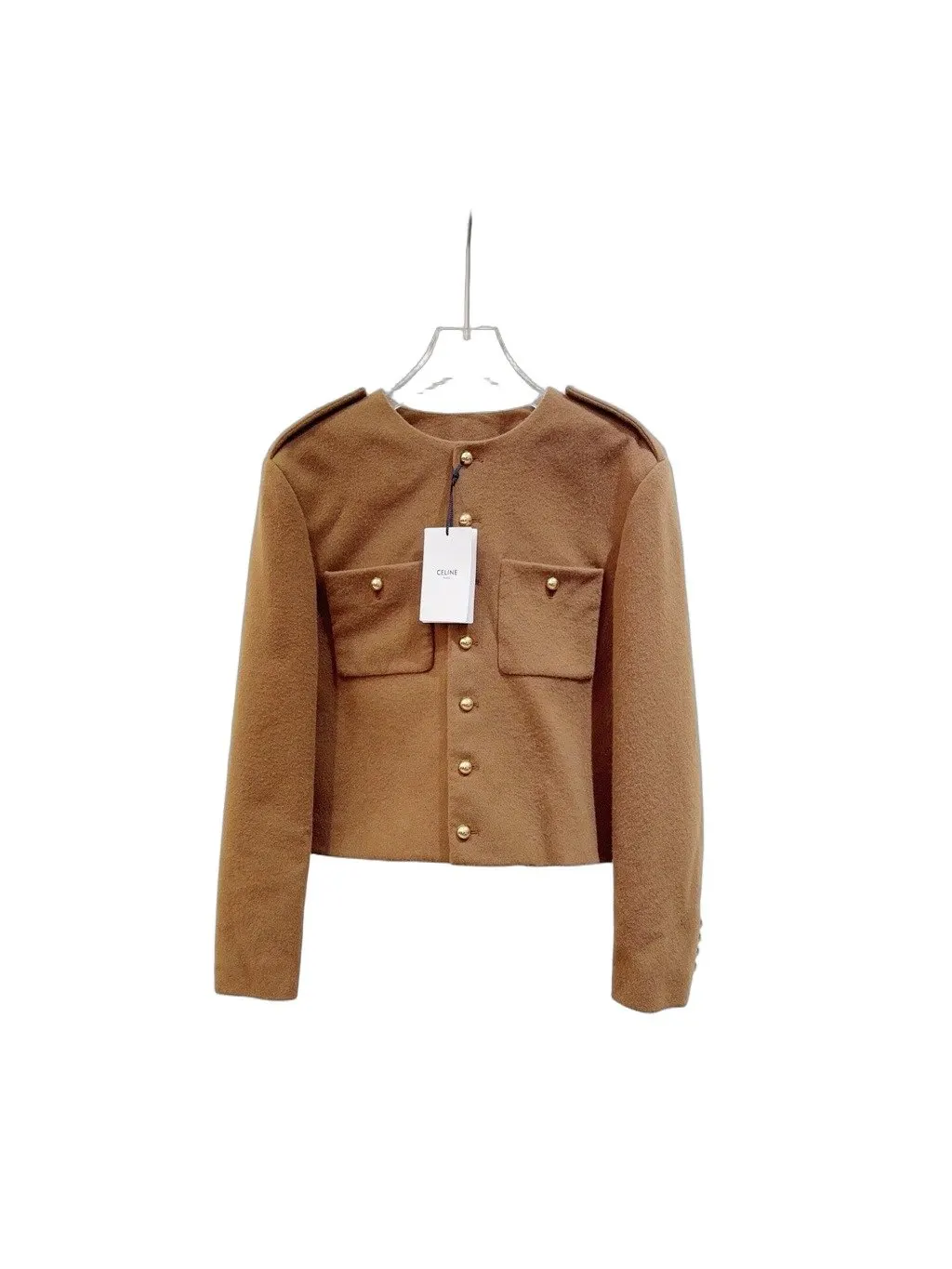Celine Camel Wool Jacket Camel Wool Never worn - Front View