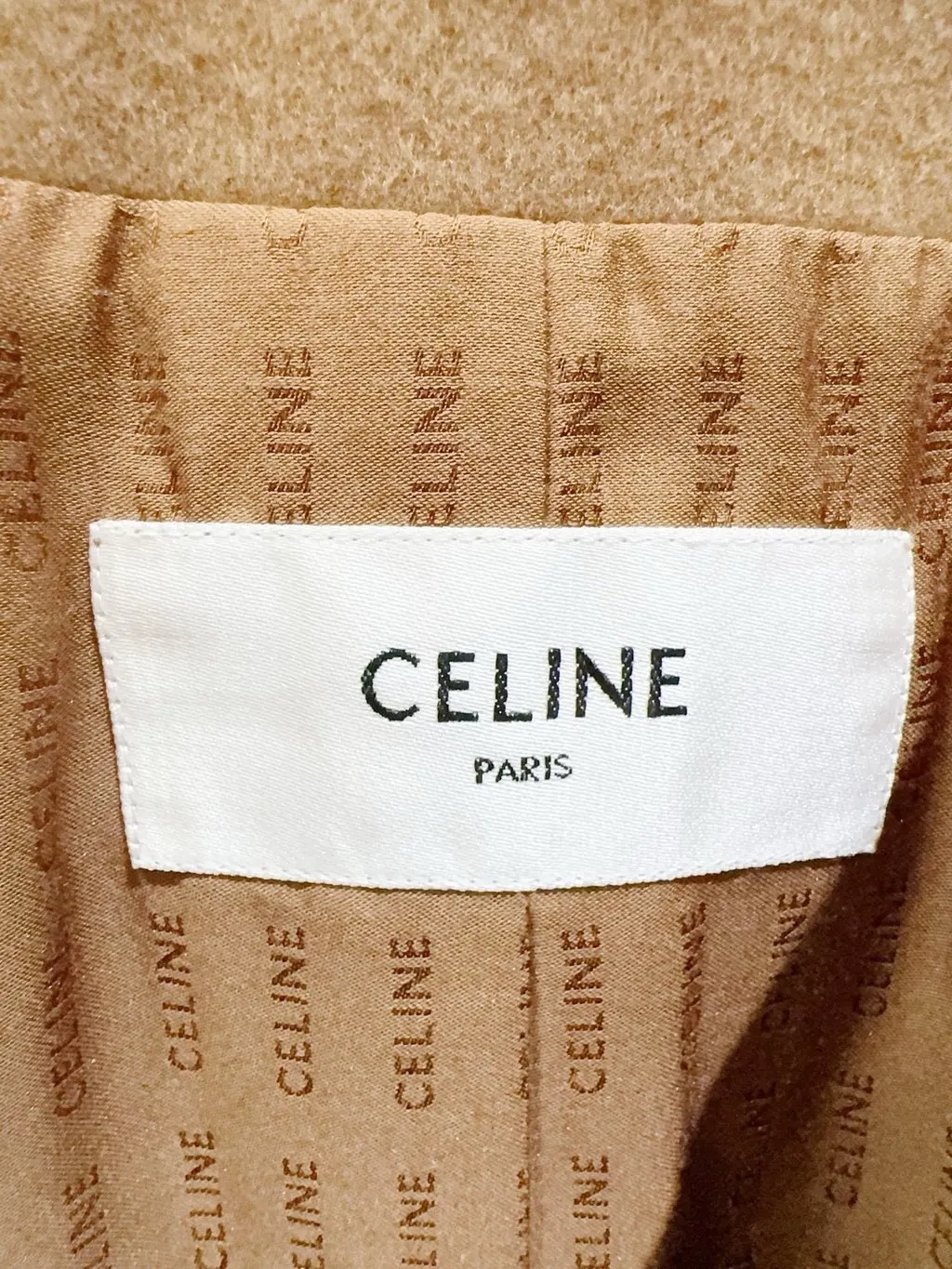 Celine Camel Wool Jacket Camel Wool Never worn - Model View