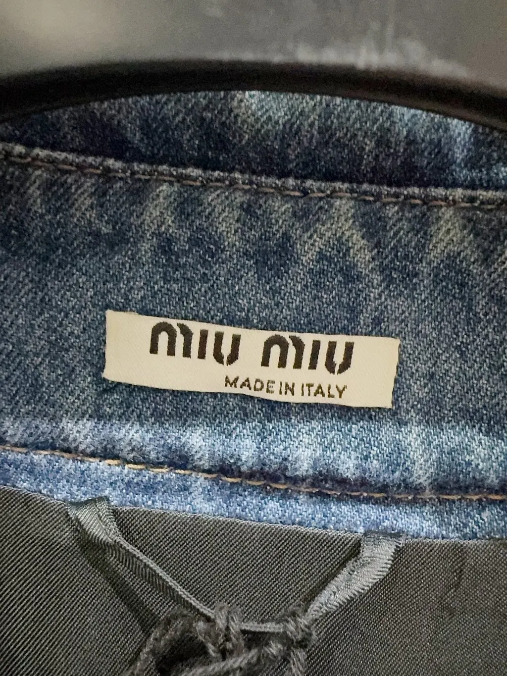 Miu Miu Blue Denim Jacket Blue Denim Never worn, with tag - Back View
