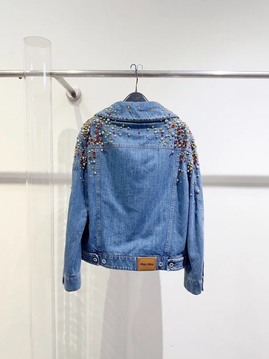 Miu Miu Blue Denim Jacket Blue Denim Never worn, with tag - Box View