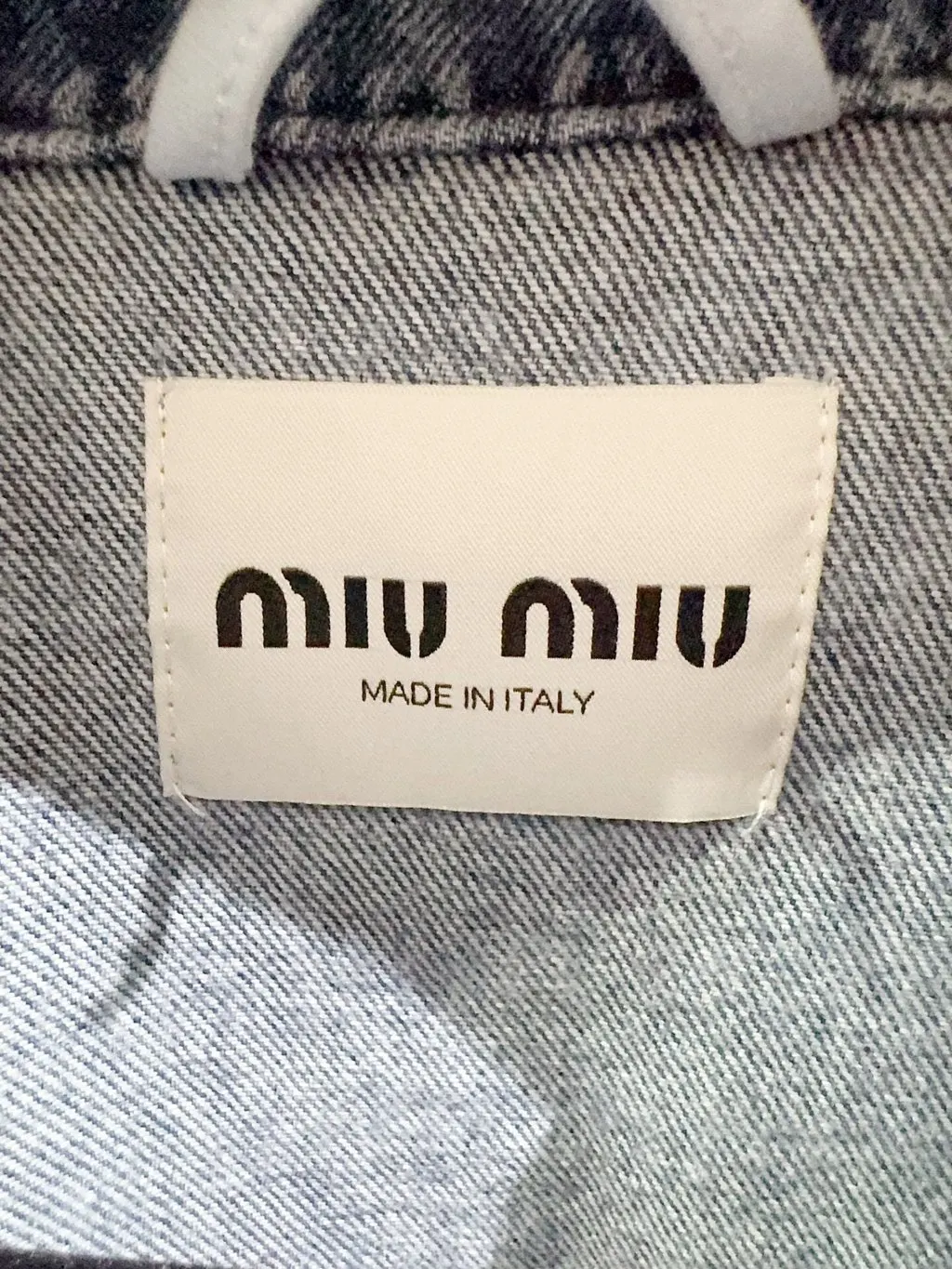 Miu Miu Blue Denim Jacket Blue Denim Never worn - Inside View