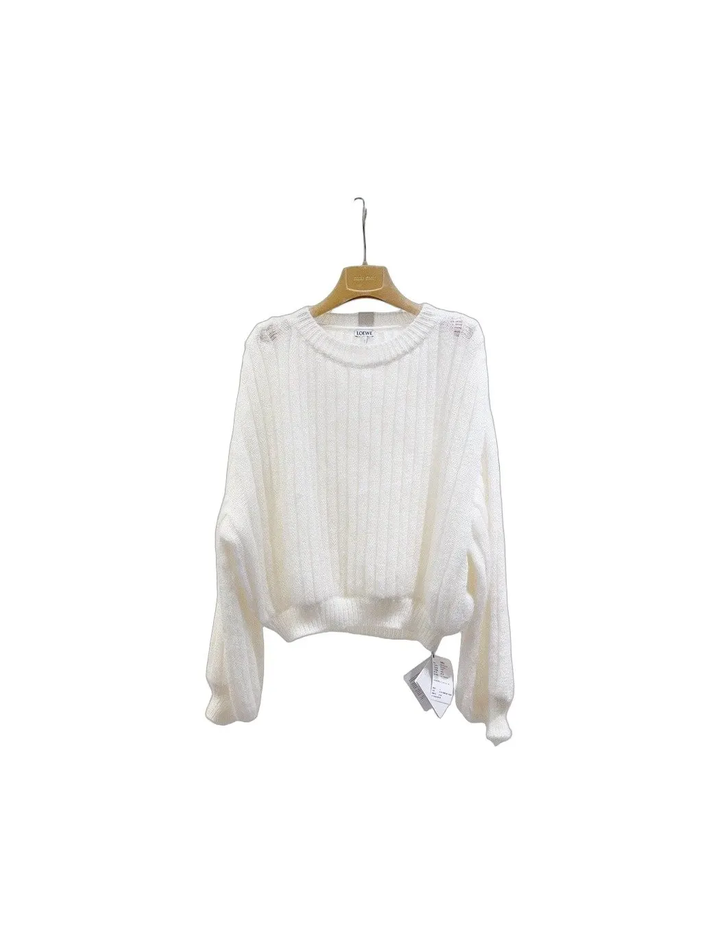 Loewe White Wool Knitwear White Wool Never worn - Front View