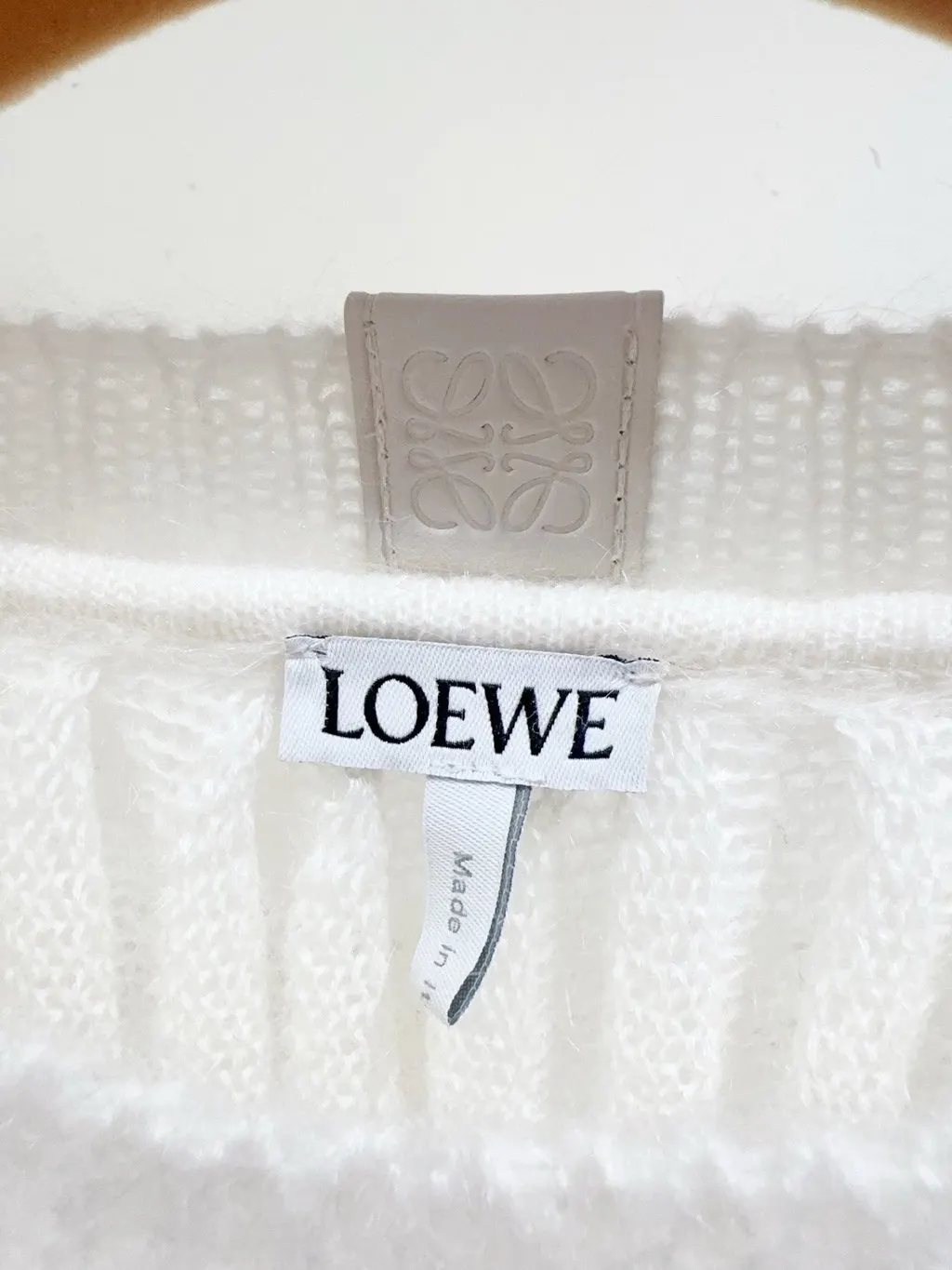 Loewe White Wool Knitwear White Wool Never worn - Back View