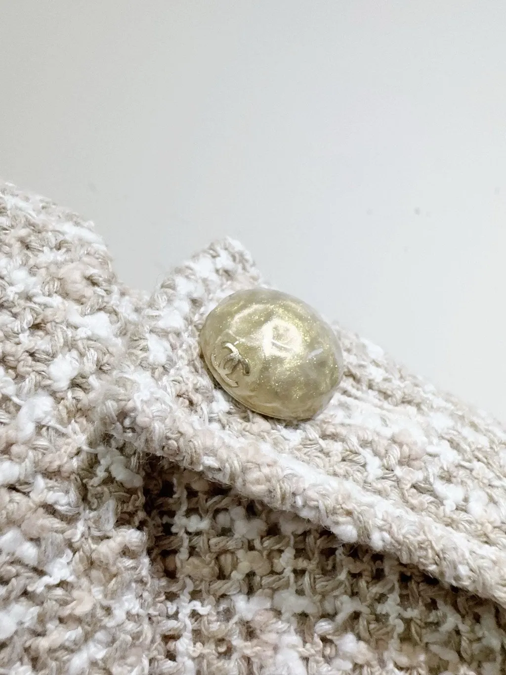 Chanel Beige Wool Jacket Beige Wool Very good - Inside View