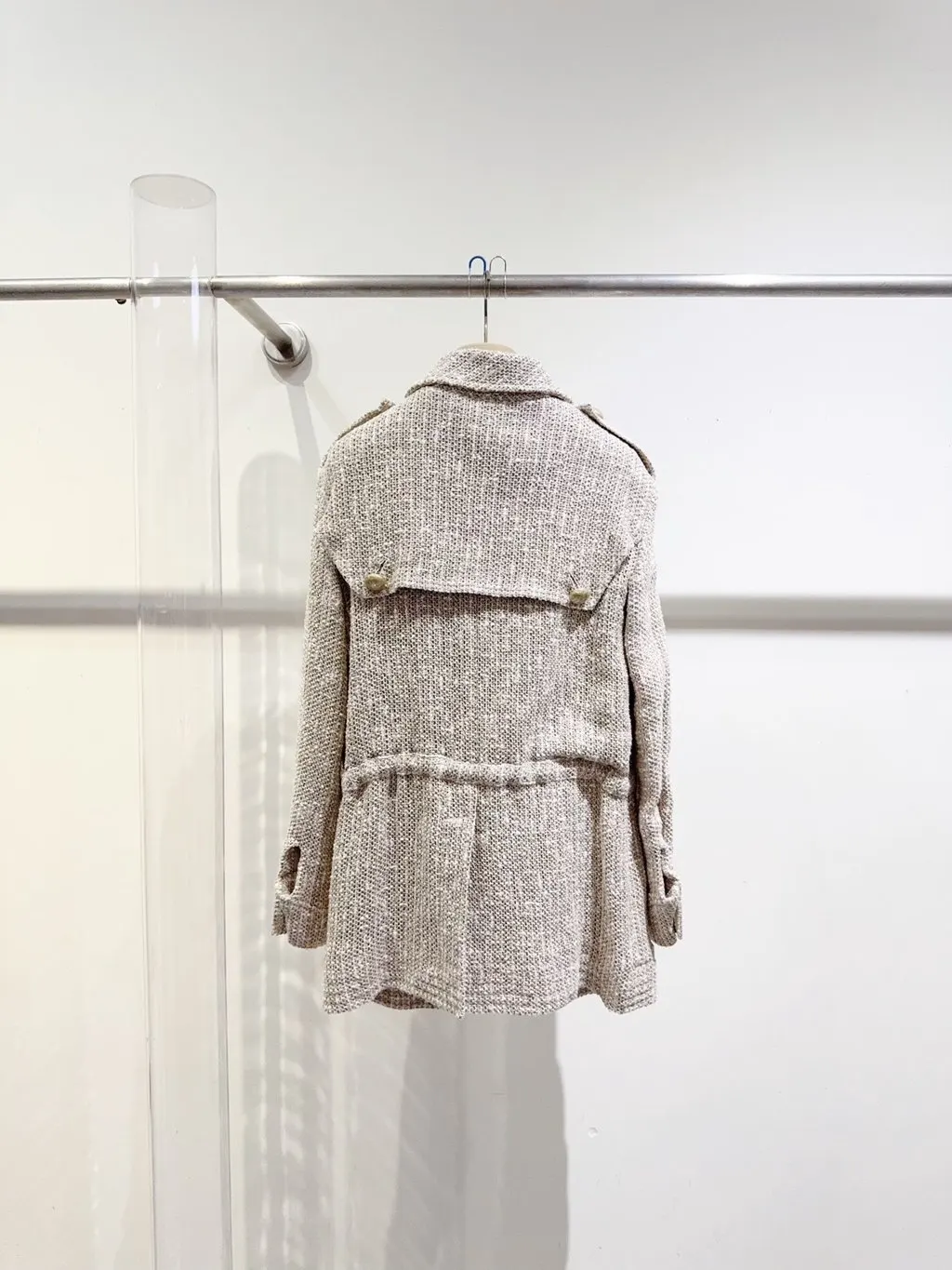 Chanel Beige Wool Jacket Beige Wool Very good - Model View
